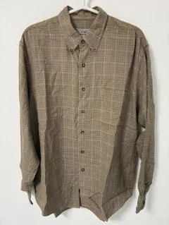90's a.k.a Eddie Bauer 長袖シャツ ブラウン チェック
