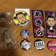 EXILE AKIRA 缶バッジ 千社札 アクリルキーホルダー セット