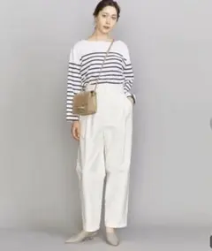 コットンチノ 2タック ワイドパンツ　新品