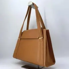 16597✨モラビト レザー フラップ トートバッグ 自立 肩掛け キャメルのサムネイル