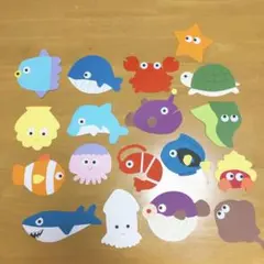 海の生き物　海遊館　室内遊び　お魚壁面　魚釣り　ラミネート　作品展　誕生日表のサムネイル