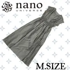 f3〚nano universe〛 ノースリーブ ロングワンピース グレー Mのサムネイル