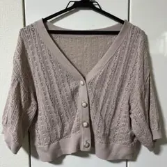 美品 INGNI ピンク ニットカーディガン Mサイズ