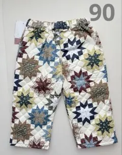 【新品未使用】softcheese ニコキルトパンツ 90