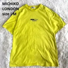 MICHIKO LONDON ロゴTシャツ サイドライン イエロー M 1811のサムネイル