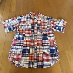 SHIPS 半袖チェックシャツ 140