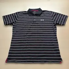 UNDER ARMOUR ポロシャツ ブラック ボーダー SMサイズのサムネイル