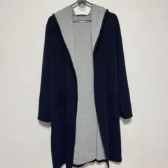 INGNI フード付きカーディガン ネイビー・グレー 上着 春服 ロング丈