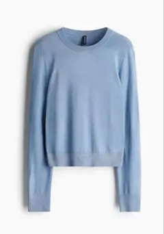 H&M ファインニットセーター　ブルーS