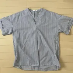 ストライプ柄 半袖ブラウス サンカンシオンのサムネイル