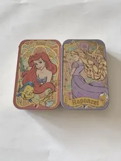 ディズニープリンセス 缶 2個セット　すらいどきゃん