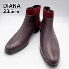 【美品】DIANA ショートブーツ レザー スエード 23.5cm