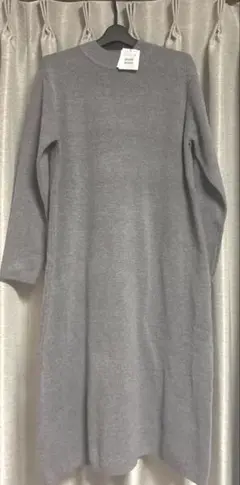 ヤマダヤ新品　グレー ニットワンピース サイズ38