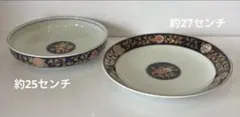 新品未使用　有田焼　大皿2枚セット　花模様