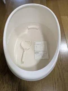 リッチェル　ラプレ　ネコトイレ　ハーフカバー猫用　ホワイトのサムネイル