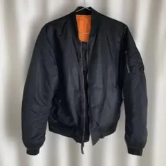 美品】アルファ MA-1 フライトジャケット 中綿 リバーシブル 黒 M