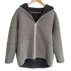 RISLEYリズレー リバーシブルボアフーディーブルゾン F グレー フード付き