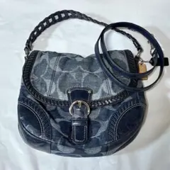希少 COACH ショルダーバッグ y2k シグネチャー デニム 12746 - メルカリ