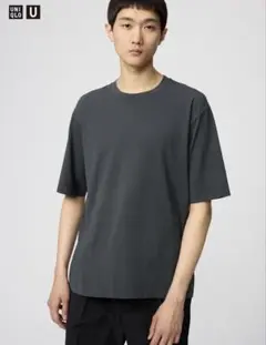 UNIQLOU ドライEXクルーネックTシャツ XXL ダークグレー