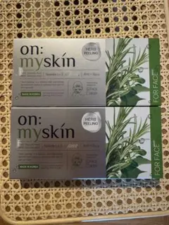 on my skin 2箱　ハーブピーリングパック