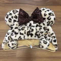 ディズニー ミニー ファンキャップ ヒョウ柄 豹柄 レオパード 茶色 ブラウン