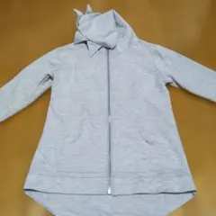 グレー フード付き キッズパーカー