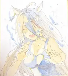 ウマ娘 ファンアート スーパークリーク 小色紙原画色紙 - メルカリ