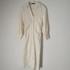 ZARA チャイナ風ロングシャツワンピース XS
