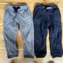 フリース 長ズボン グレー ネイビー 2枚セット