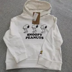 「新品未使用」Snoopy PEANUTS ホワイトパーカー115～125cm