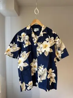 早い者勝ち‼️アロハシャツ ネイビー 花柄 半袖