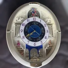 美品】リズム時計 4MN490RH 電波時計 からくり時計 - メルカリ