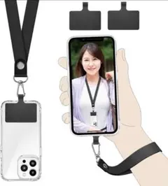 携帯ストラップ ハンドストラップ 首掛けストラップ 2本入り パープル