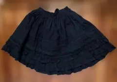 ☾*様 薔薇レースピンタックスカート　黒のサムネイル