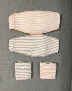 【新品未使用】ピジョンはじめてママの妊婦帯セットピンク＆グレー M-L