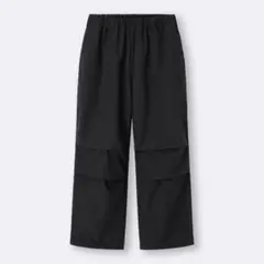 ブラック ワイドパラシュートパンツ+Eのサムネイル