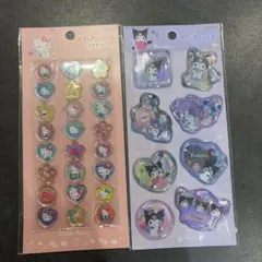 ハローキティ　クロミ　サンリオ ウォーターシール おはじきふうシール　セット