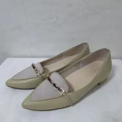 Le Talon 異素材 ビット フラットパンプス ローファー 送