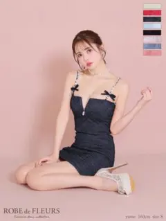 Sugar ローブドフルール キャバドレス ブラック XSサイズ シュガー