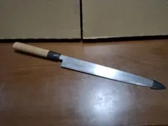 270mm 切付柳刃 鏡面 オリーブウッド八角柄 刺身包丁 全鋼 和包丁