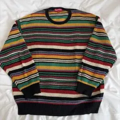 Supreme マルチボーダー クルーネック ニット セーター Mのサムネイル