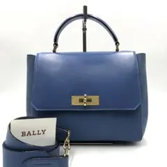 美品 バリー B turn 2way ショルダーバッグ レザー スエード ブルー