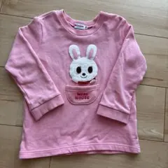 Miki House ピンクウサギトレーナー 100cm