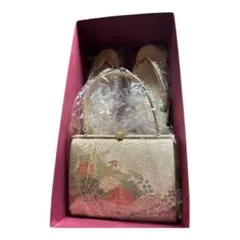 【上質金襴】草履バッグセット／振袖・成人式・訪問着用／美品