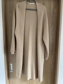 SLY リブ編みロングカーディガン ベージュ