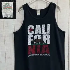 CALIFORNIA カリフォルニア タンクトップ トップス リブ 袖なし 白 