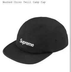 Supreme Washed Chino Twill Camp CapBlack