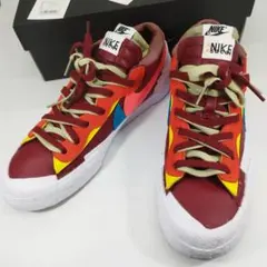 27cm サカイ　カウズ　ブレーザー　KAWS NIKE チームレッド　箱あり