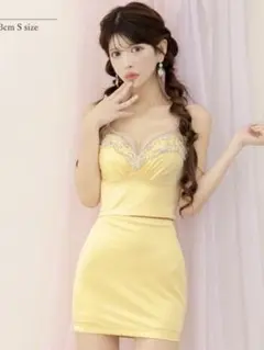 【極美品】【完売商品】AngelR イエロー ナイトドレス キャバドレスM 値下