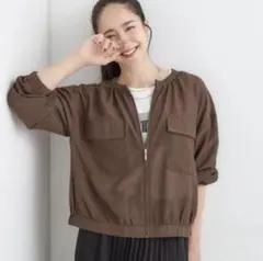 ◇未使用タグ付き◇シューラルー　シアーブルゾン　モカブラウン　Mのサムネイル